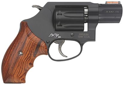 Picture of Smith & Wesson 160228 Model 351 Personal Defense 22 Wmr 7 Shot 1.88" Black Stainless Steel Barrel, Black Aluminum Cylinder & J Frame, Hiviz Fiber Optic Orange Front Sight 