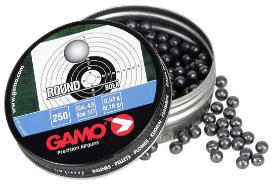 Picture of Gamo 632032454 Roundball 177 Lead 250 Per Tin 