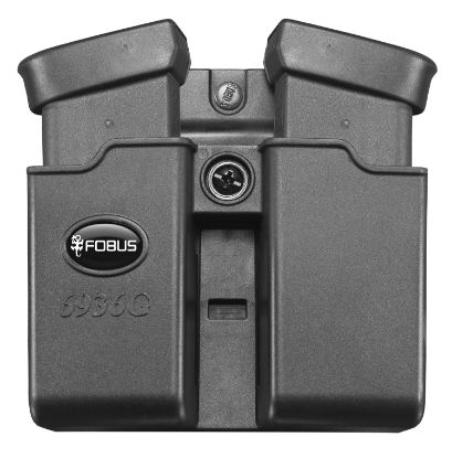 Picture of Fobus 6945Gndbh Double Mag Pouch Black Polymer Paddle Compatible W/ Glock 