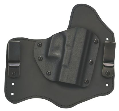 Picture of Homeland Hlhsigp228 Homeland Hybrid Iwb Black Leather Belt Clip Fits Sig P228 Right Hand 