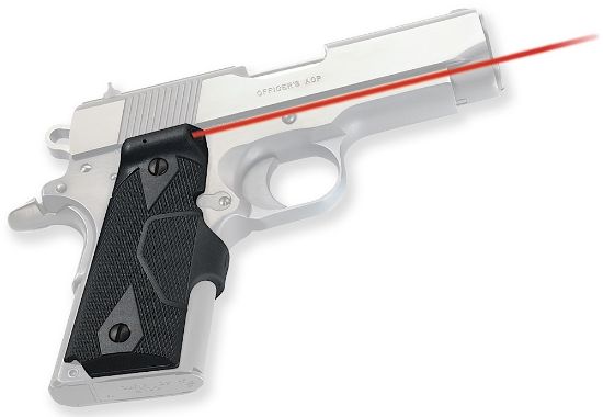 Picture of Crimson Trace 011210 Lg-404 Front Activation Lasergrips Black Red Laser 1911 Compact 