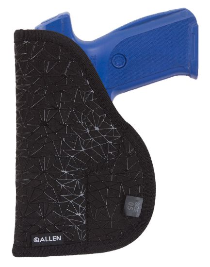 Picture of Allen 44905 Spiderweb In-The-Pocket Conceal Carry Holster Size 05 Black Nylon W/Web Grip Pattern, Compatible W/Glock 17/22/29/Springfield Xd Ambidextrous 