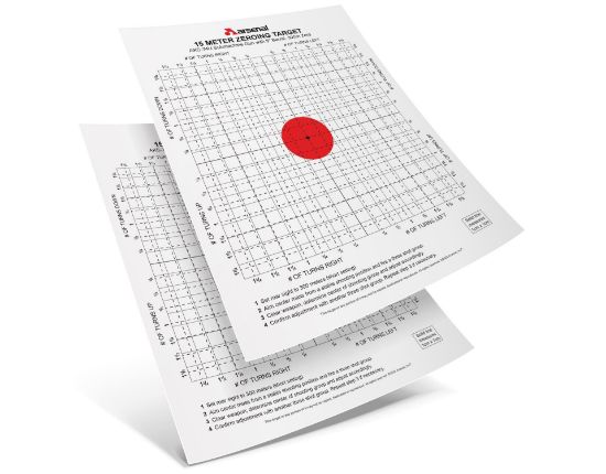 Picture of Arsenal Pack Of 10 Targets For Aks74u Rifles 15 Meter Zeroing Target