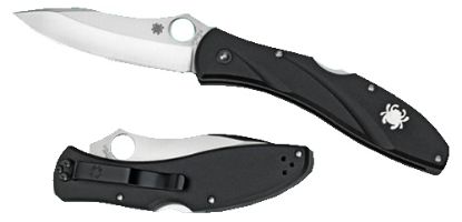 Picture of Spyderco C66pbk3 Centofante 3 3.14" Folding Drop Point Plain Vg-10 Ss Blade Black Frn Handle Includes Pocket Clip 