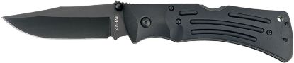 Picture of Ka-Bar 3050 Mule 3.88" Folding Clip Point Plain Black Stonewashed Aus-8A Ss Blade, Black Zytel Handle, Includes Pocket Clip/Sheath 