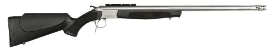 Picture of Cva Cr4806s Scout Takedown 45-70 Gov 1Rd 25" Fluted, Stainless Barrel/Rec, Black Synthetic Furniture, Muzzle Brake, Durasight Scope Mount 