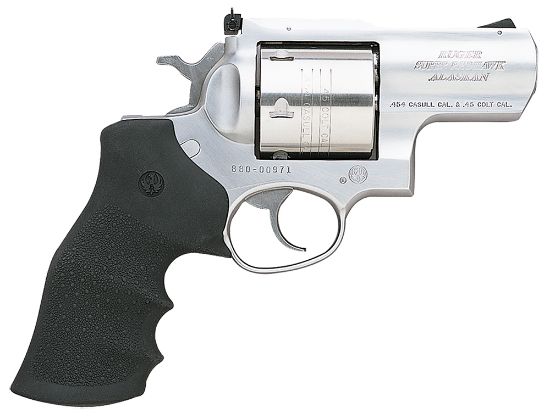 Picture of Ruger 5301 Super Redhawk Alaskan Large Frame 454 Casull 6Rd 2.50" Satin Stainless Barrel, Frame & Cylinder, Hogue Finger Groove Tamer Monogrip, Grip Transfer Bar Safety, Exposed Hammer 