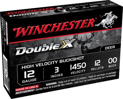 Picture of Winchester Ammo Sb12300 Double X High Velocity 12 Gauge 3" 12 Pellets 00 Buck Shot 5 Per Box/ 50 Case 