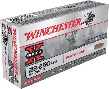 Picture of Winchester Ammo X222502 Super X 22-250 Rem 64 Gr Power Point 20 Per Box/ 10 Case 