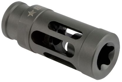 Picture of Bcm Gfcmod1556 Bcmgunfighter Compensator Mod 1 Black Stainless Steel With 1/2"-28 Tpi Threads For 5.56X45mm Nato Ar-15 