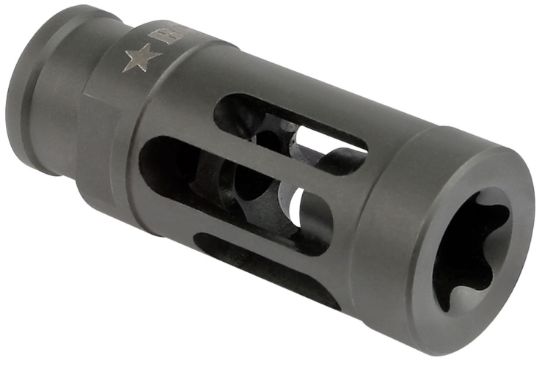 Picture of Bcm Gfcmod1762 Bcmgunfighter Compensator Mod 1 Black Stainless Steel With 5/8"-24 Tpi Threads For 7.62Mm, 300 Blackout Ar-Platform 