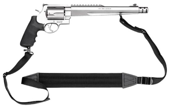 Picture of Smith & Wesson 170231 Model 500 Performance Center 500 S&W Mag Stainless Steel 10.50" Barrel With Muzzle Brake/Picatinny Rail, 5Rd Cylinder & X-Frame, Chromed Hammer & Trigger With Stop 