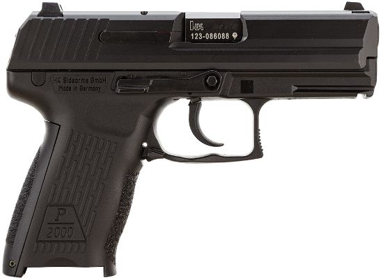 Picture of Hk 81000045 P2000 V2 Lem Full Size Frame 40 S&W 12+1, 3.66" Black Steel Barrel, Serrated Steel Slide, Polymer Frame W/Picatinny Rail, Black Interchangeable Backstrap Grip, Ambidextrous 