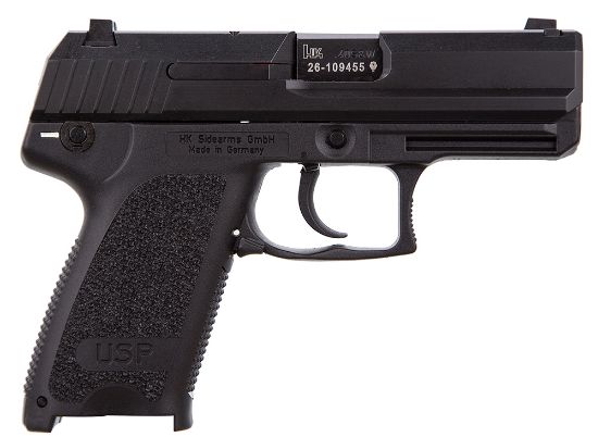 Picture of Hk 81000336 Usp V1 Compact 40 S&W 12+1 3.58" Black Polygonal Rifled Barrel, Black Serrated Slide, Black Polymer Frame, Black Polymer Grip, Ambidextrous 