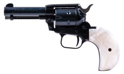 Picture of Heritage Mfg Rr22mb3bhprl Rough Rider 22 Lr 22 Wmr 6 Shot, 3.50" Black Steel Barrel, Black Zinc Alloy Frame, Black Cylinder, White Pearl Birdshead Grip, Hammer/Thumb Safety, Exposed Hammer 