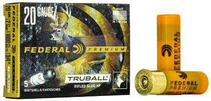 Picture of Federal Pb203rs Premium Vital-Shok Truball 20 Gauge 2.75" 3/4 Oz Rifled Slug Shot 5 Per Box/ 50 Case 