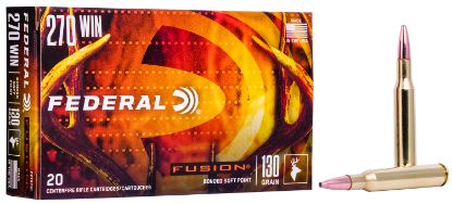 Picture of Federal F270fs1 Fusion 270 Win 130 Gr Fusion Soft Point 20 Per Box/ 10 Case 