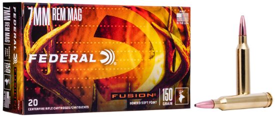 Picture of Federal F7rfs1 Fusion 7Mm Rem Mag 150 Gr Fusion Soft Point 20 Per Box/ 10 Case 