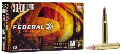 Picture of Federal F3006fs1 Fusion 30-06 Springfield 150 Gr Fusion Soft Point 20 Per Box/ 10 Case 