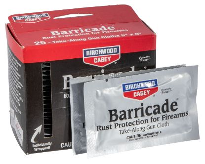 Picture of Birchwood Casey 33025 Barricade Take Alongs Foil Pack 5" X 8" Cloths 25 Per Box 