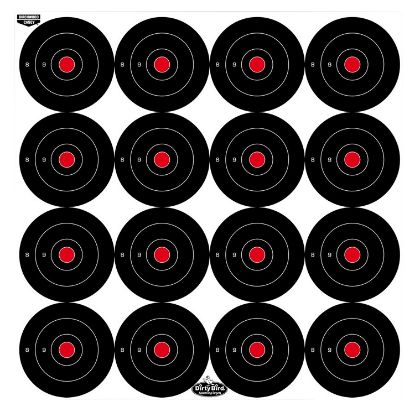 Picture of Birchwood Casey 35309 Dirty Bird 3" Bullseye Tagboard Hanging Black/White 12 Pk 