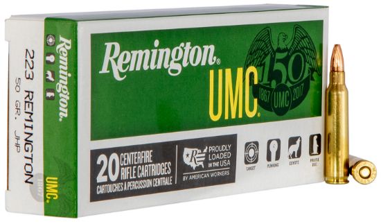 Picture of Remington Ammunition 23812 Umc 223 Rem 50 Gr Jacket Hollow Point 20 Per Box/ 10 Cs 