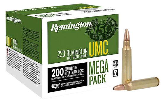 Picture of Remington Ammunition 23775 Umc Mega Pack 223 Rem 45 Gr Jacket Hollow Point 200 Per Box/ 4 Cs 