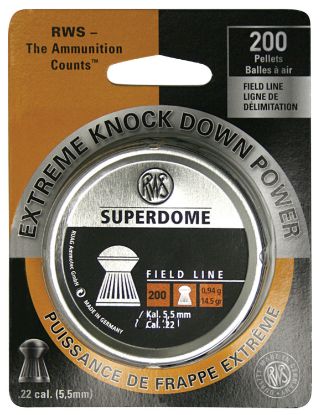 Picture of Rws/Umarex 2317407 Superdome Field Line 22 Lead Domed Grooved Skirt/ 200 Per Tin 
