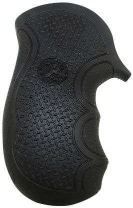 Picture of Pachmayr 02483 Diamond Pro Grip Diamond Checkering Black Rubber With Finger Grooves For Ruger Sp101 