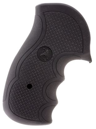 Picture of Pachmayr 02484 Diamond Pro Grip Diamond Checkering Black Rubber With Finger Grooves For Ruger Gp100 