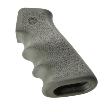 Picture of Hogue 15001 Overmolded Grip Cobblestone Od Green Rubber With Finger Grooves For Ar-15, M16 