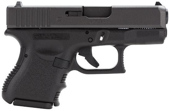 Picture of Glock Pi3950201 G39 Gen3 Sub-Compact 45 Gap 6+1 3.43" Black Polygonal Rifled Barrel, Matte Black Serrated Slide, Black Polymer Frame, Black Textured Finger Grooved Polymer Grip, Right Hand 