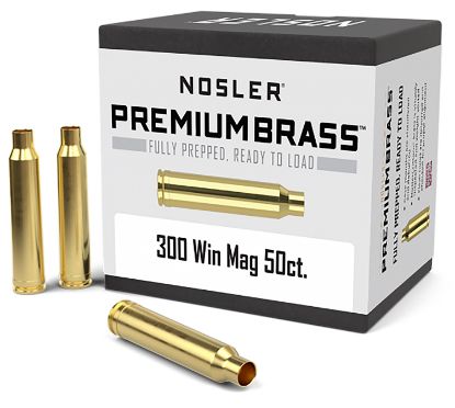 Picture of Nosler 10227 Premium Brass Unprimed Cases 300 Win Mag Rifle Brass/ 50 Per Box 