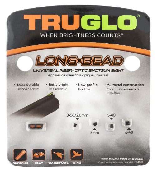 Picture of Truglo Tg947ur Long Bead Metal Universal Shotgun Red Fiber Optic Black 