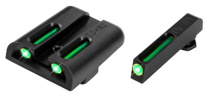 Picture of Truglo Tg131gt1 Tfo Green Fiber Optic/Tritium Front & Rear/Black Nitride Fortress Frame, Compatible W/Glock 17/17L/19/19X/22/23/24/26/27/33/34/35/39/45 Except Mos, Front Post/Rear Dovetail Mount 