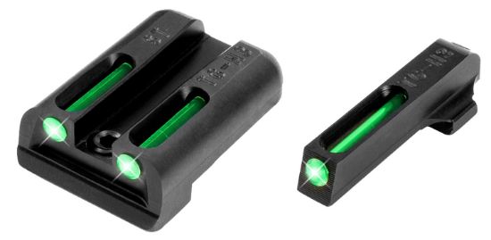 Picture of Truglo Tg131st1 Tfo Black | Green Tritium & Fiber Optic Front Sight Green Tritium & Fiber Optic Rear Sight 