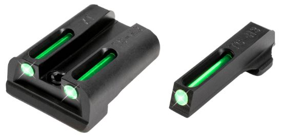 Picture of Truglo Tg131xt Tfo Black | Green Tritium & Fiber Optic Front Sight Green Tritium & Fiber Optic Rear Sight 