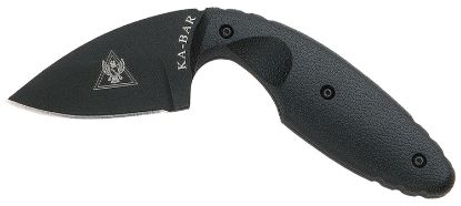 Picture of Ka-Bar 1480 Tdi Law Enforcement 2.31" Fixed Drop Point Plain Black Aus-8A Ss Blade, Black Zytel Handle, Includes Belt Clip/Sheath 