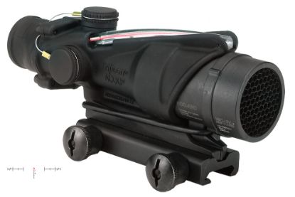 Picture of Trijicon 100230 Acog Black Hardcoat Anodized 4X32mm Illuminated Red Chevron Reticle 