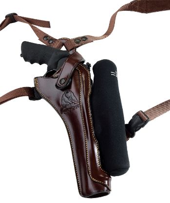 Picture of Galco Kh172h Kodiak Hunter Chest Holster Havana Brown Leather Shoulder/Torso Strap Fits S&W X Frame 8.375" Right Hand 