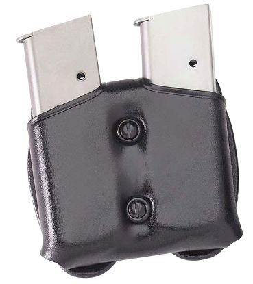 Picture of Galco Cdm22b Cdm Mag Carrier Double Black Leather Belt Loop Belts 1.50-1.75" Wide Compatible W/ Taurus Pt140 Ambidextrous Hand 