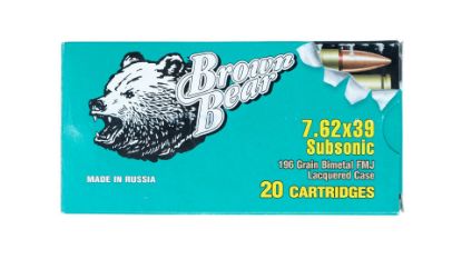 Picture of Bear Ammo 7.62X39mm 196-Grain Subsonic Ammunition 20 Round Box