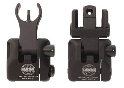 Picture of Lwrc 2000065A01 Skirmish Back Up Iron Sights Set Black Folding For Ar-15 