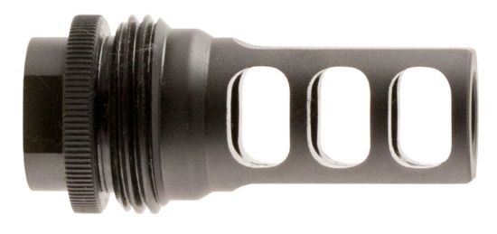 Picture of Silencerco Ac1733 Asr Muzzle Brake Black Steel With 5/8"-24 Tpi Threads For 458 Cal 