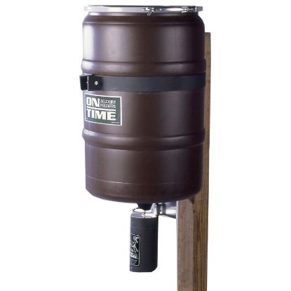 Picture of On Time 50003 Elite Lifetime Fish Feeder Combo 25 Gallon Capacity, Built-In Agitator Rod, Steel Band With Welded Bracket 