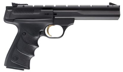 Picture of Browning 051421490 Buck Mark Contour *Ca Compliant 22 Lr 10+1 5.50" Contoured Barrel Matte Black Optic Ready/Serrated Steel Slide, Matte Blued Aluminum Frame Black Overmolded Grips 