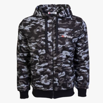 Picture of Arsenal Large Black Camo Cotton-Poly Relaxed Fit Zip-Up Hoodie