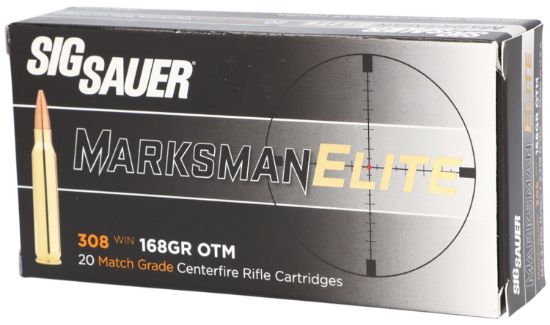 Picture of Sig Sauer E308m120 Marksman Elite 308 Win 168 Gr Open Tip Match 20 Per Box/ 25 Case 