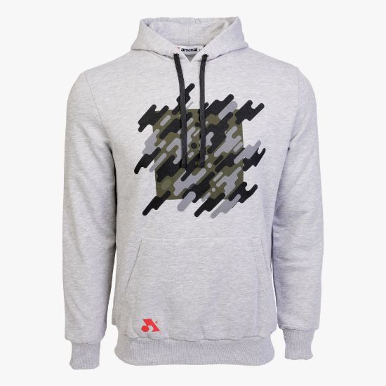 Picture of Arsenal Small Beige Cotton-Poly Relaxed Fit Graphic Pullover Hoodie