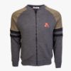 Picture of Arsenal Large Gray / Khaki Cotton-Poly Standard Fit Classic Crew Zip-Up Jacket